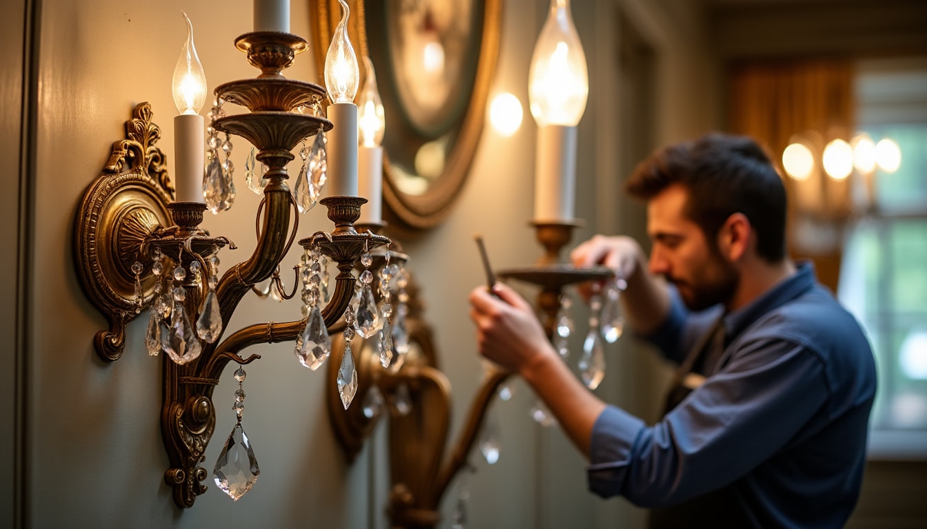 Lustres et appliques anciens : les remettre aux normes