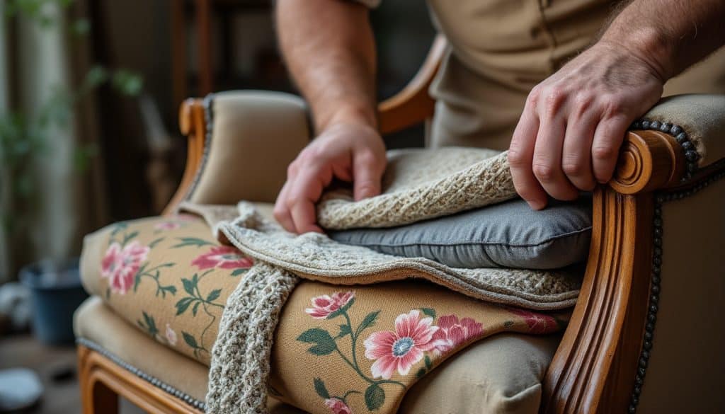 Rénover un fauteuil ancien : garnissage et tissu